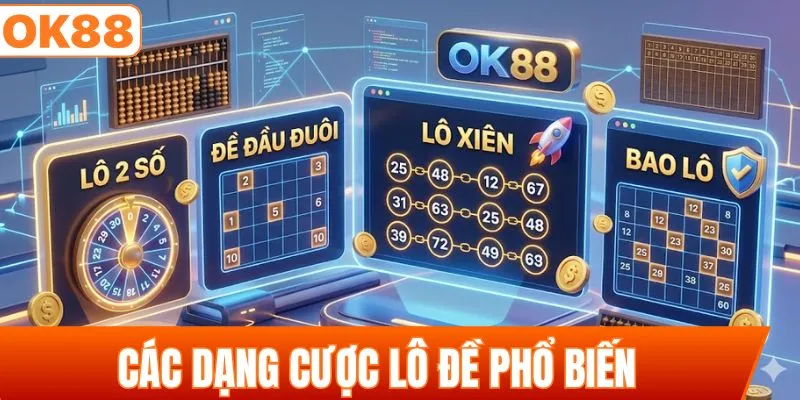 Các dạng cược lô đề phổ biến được chơi nhiều